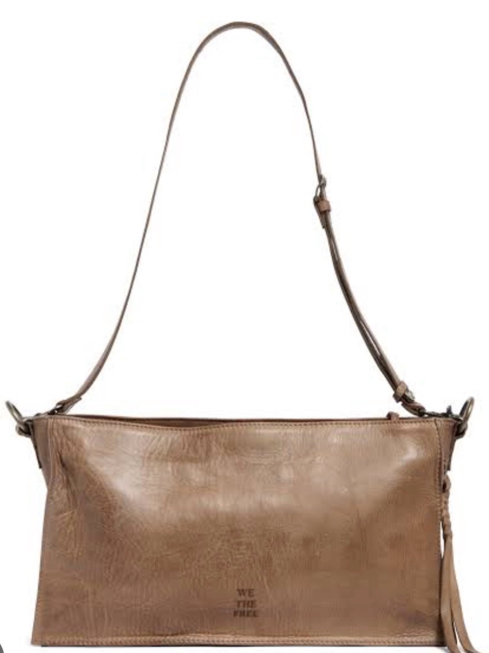 Free People We The Free Dixon Desert Taupe Leather Cross Body Bag